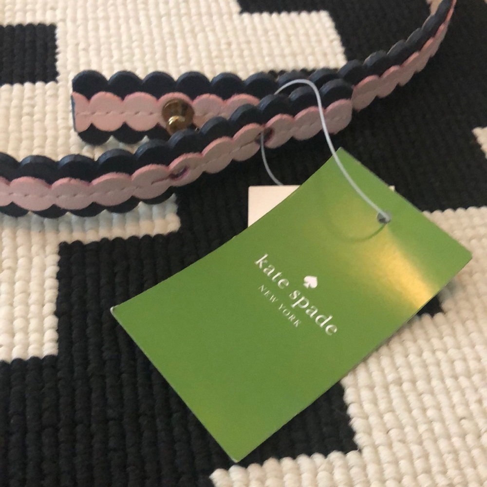 kate spade  pink + navy belt • XS • NWT